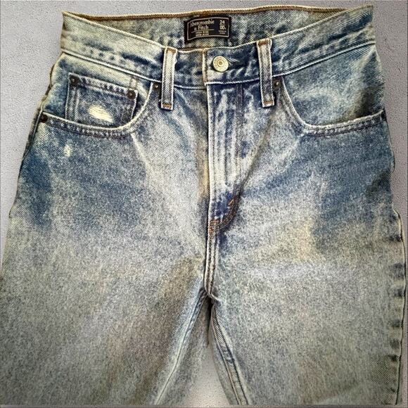 Abercrombie & Fitch Denim - Y2K Abercrombie & Fitch High Rise Mom Jean 24 / 00R Acid Wash